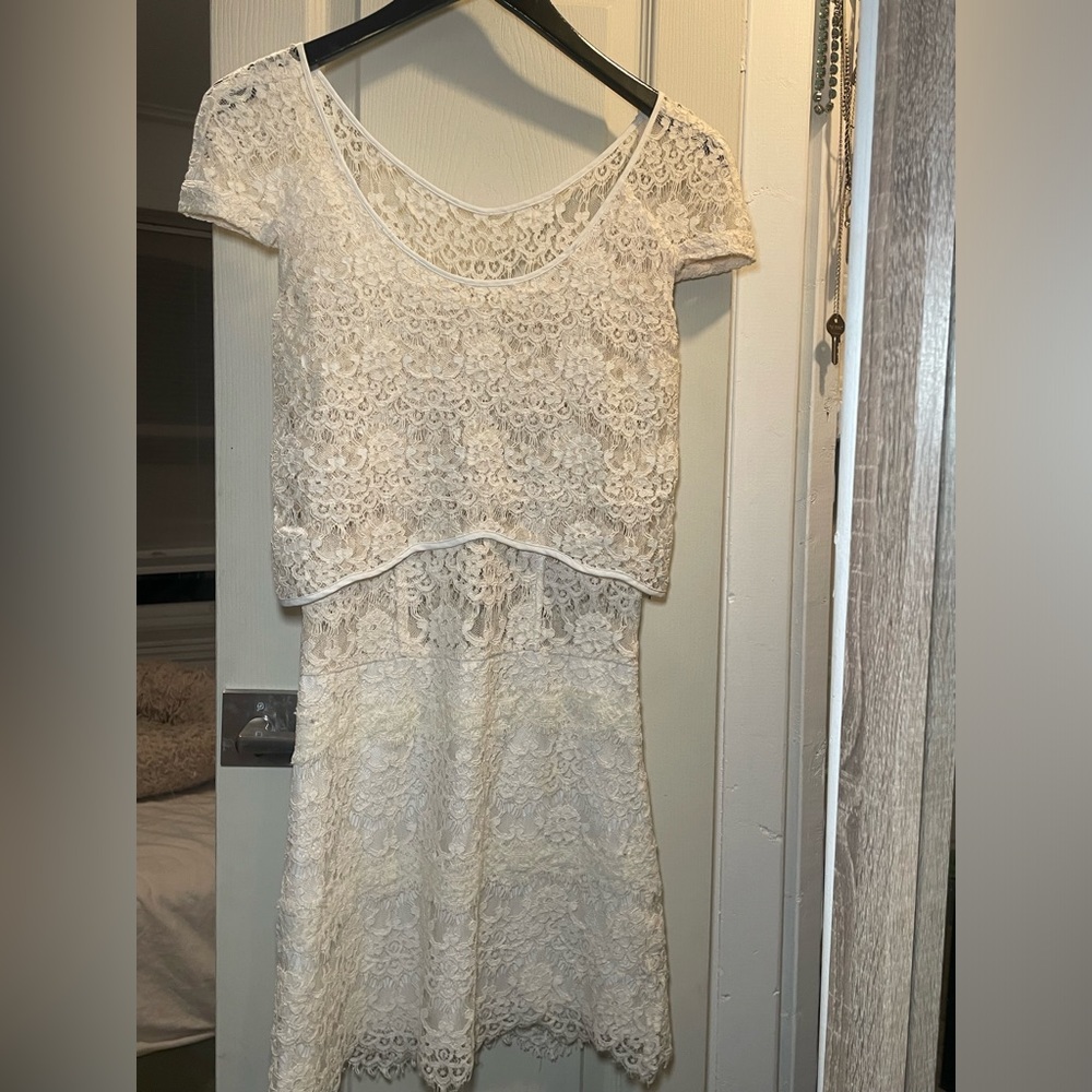 The Kooples Paris Cream Lace Dress Size XS